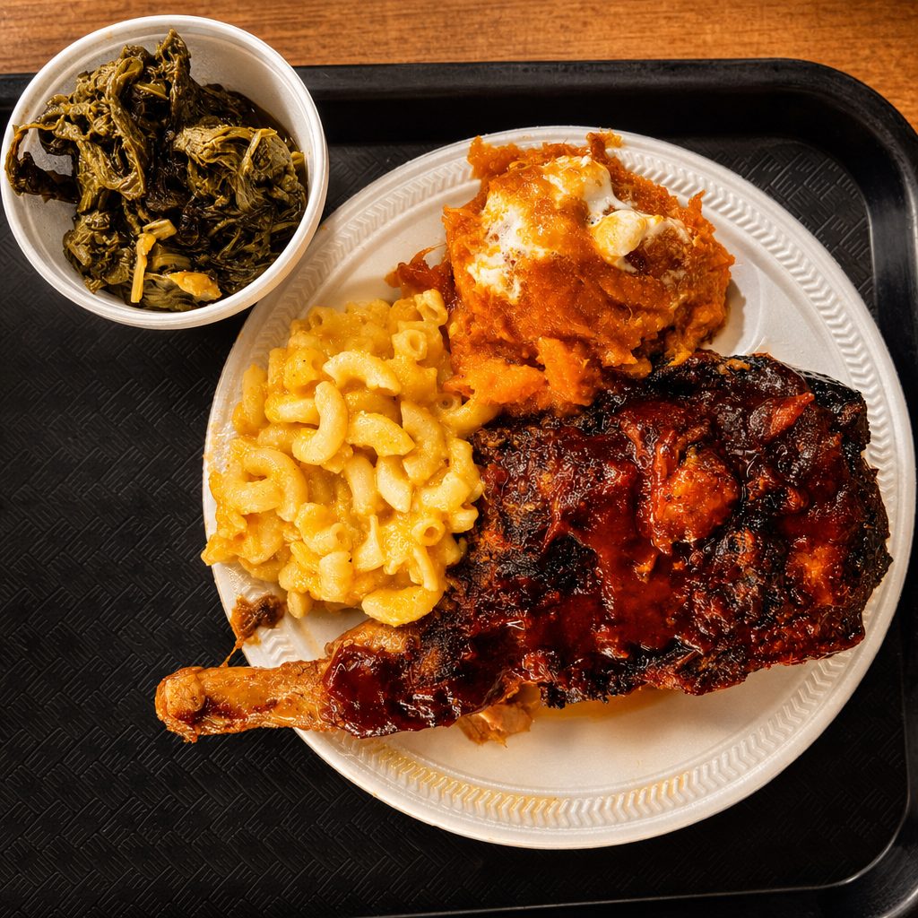 Meat & 3 Veggies.