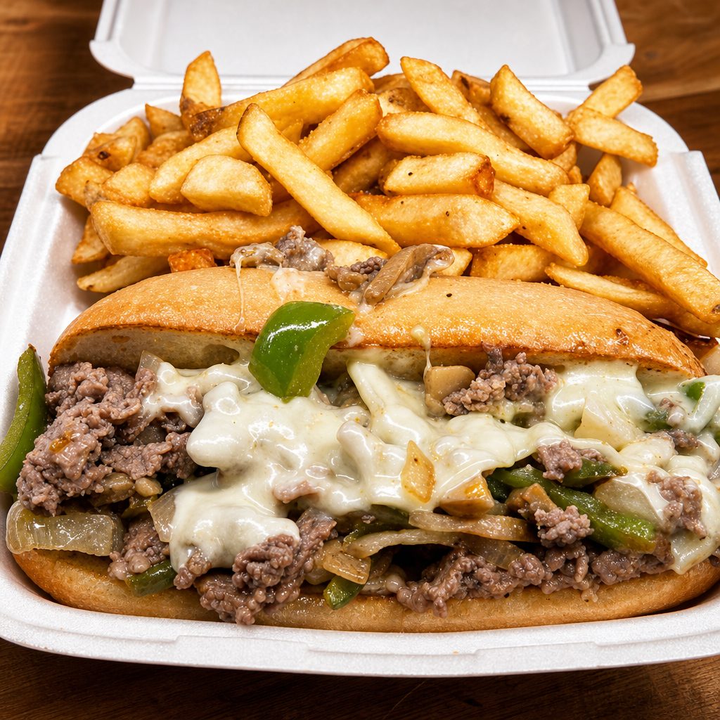 Philly Cheese Steak W/Fries.